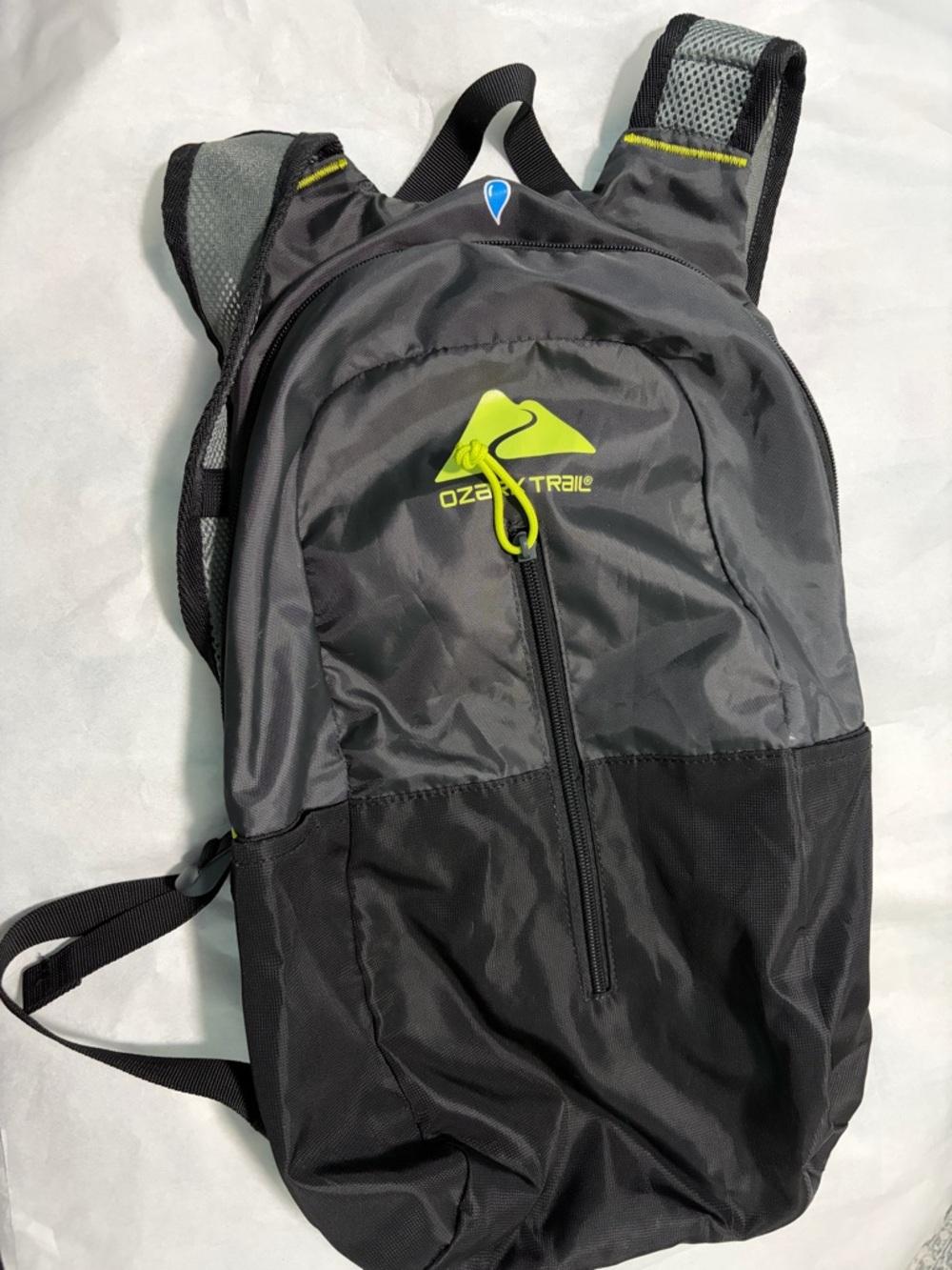 Ozark Trail Men's Black & Gray Backpack with Lime Accents